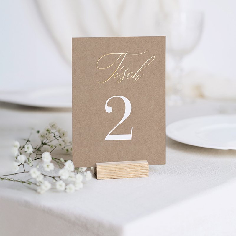 Tischnummern zur Hochzeit