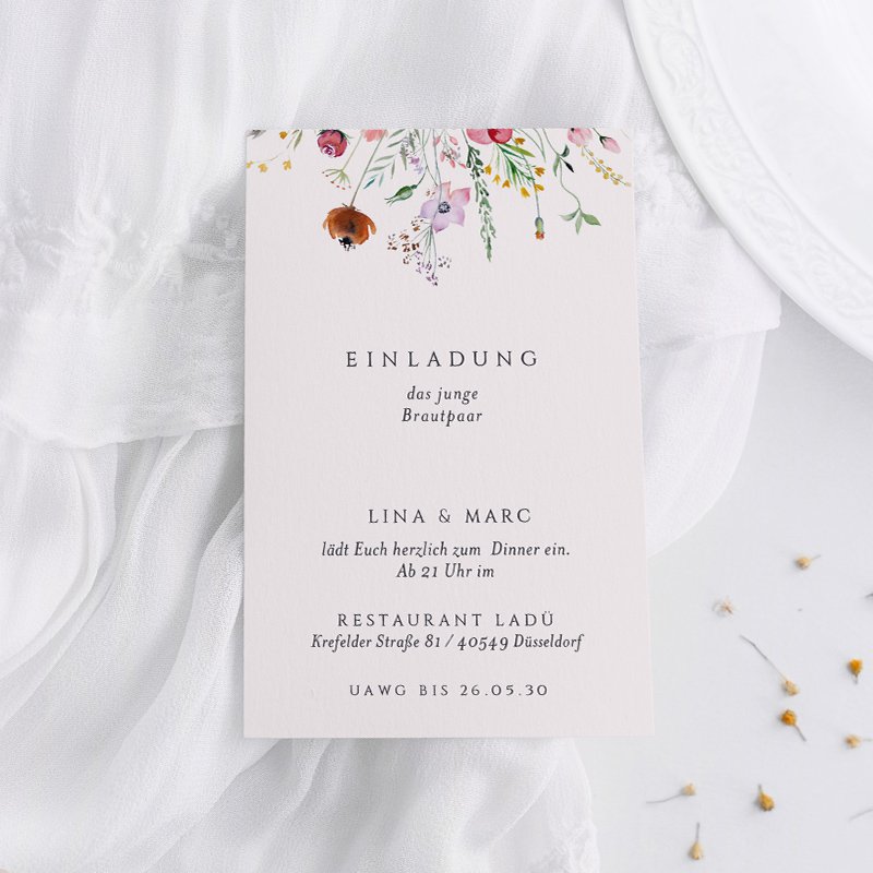 Einlegerkarten zur Hochzeit