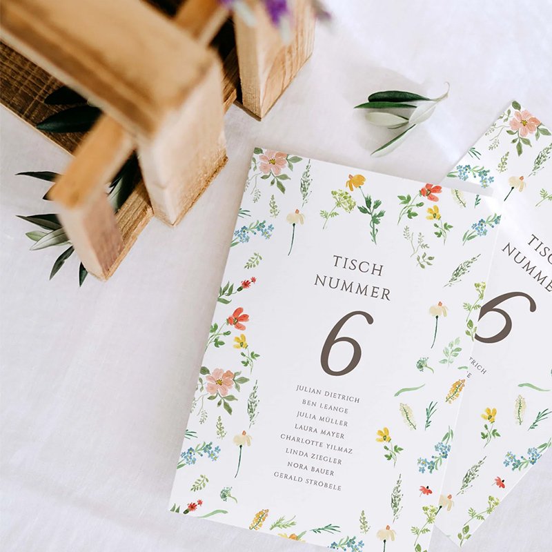 Sitzplan zur Hochzeit