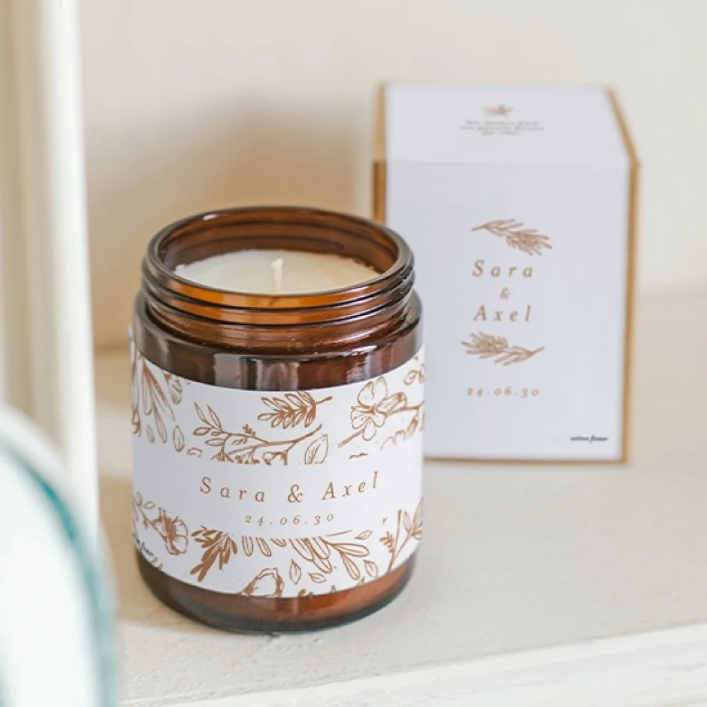 Kerze im Apothekerglas