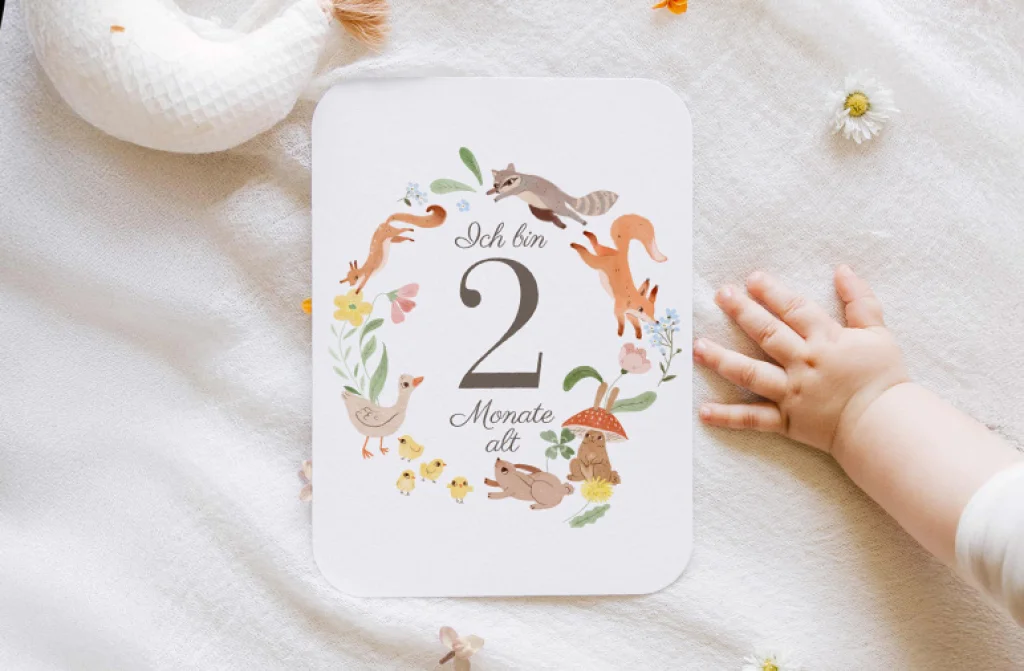 Meilensteinkarten Baby erstes Jahr