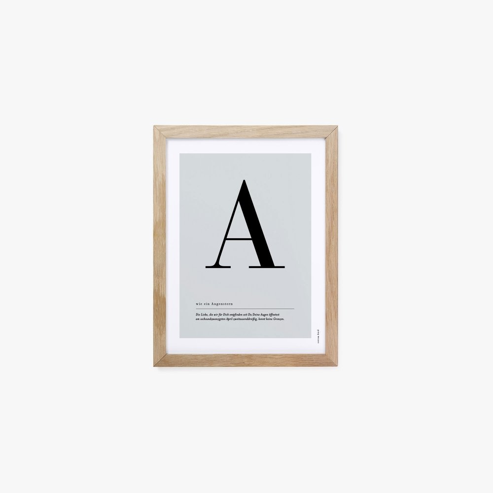 Buchstaben Poster