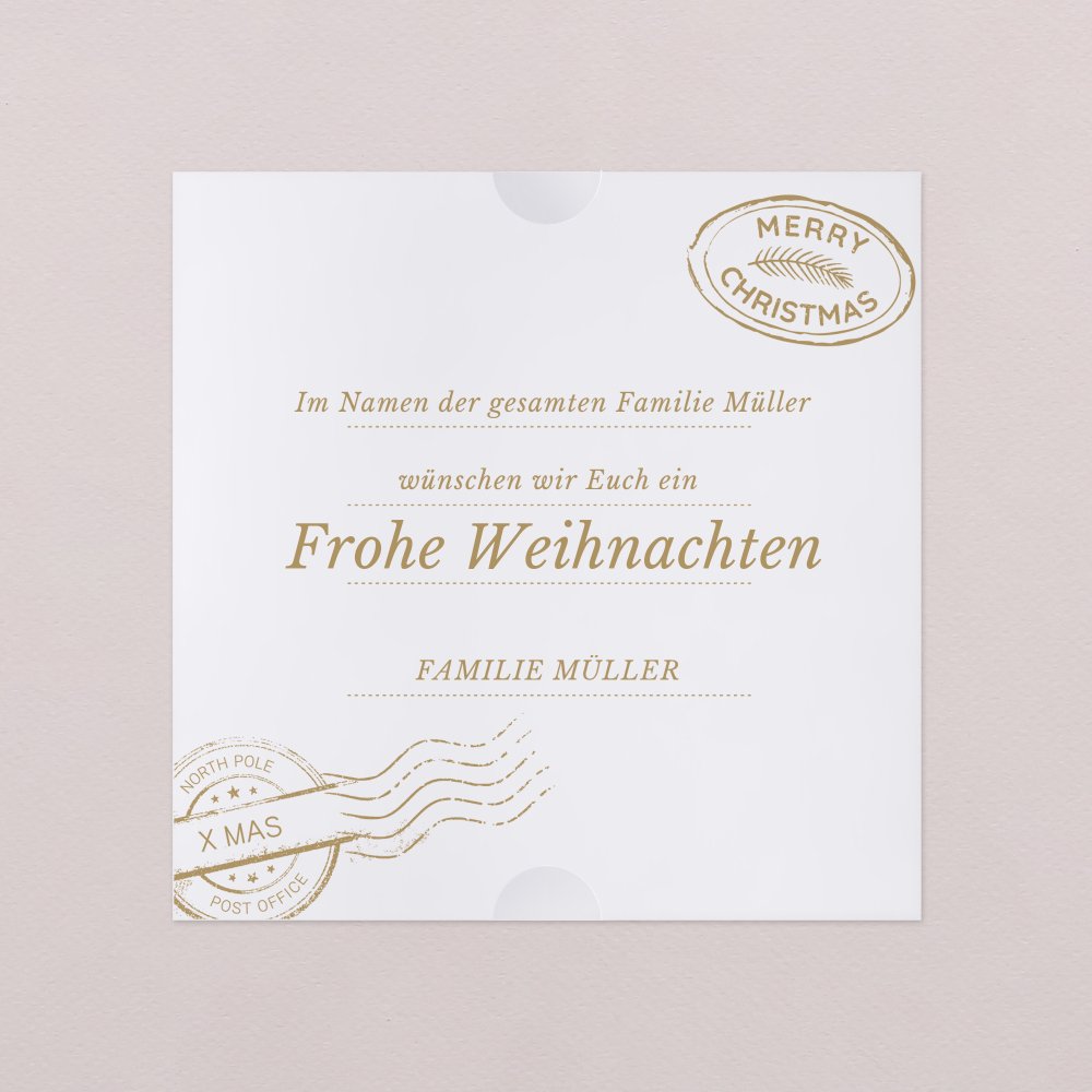 Postkarte II - Gold