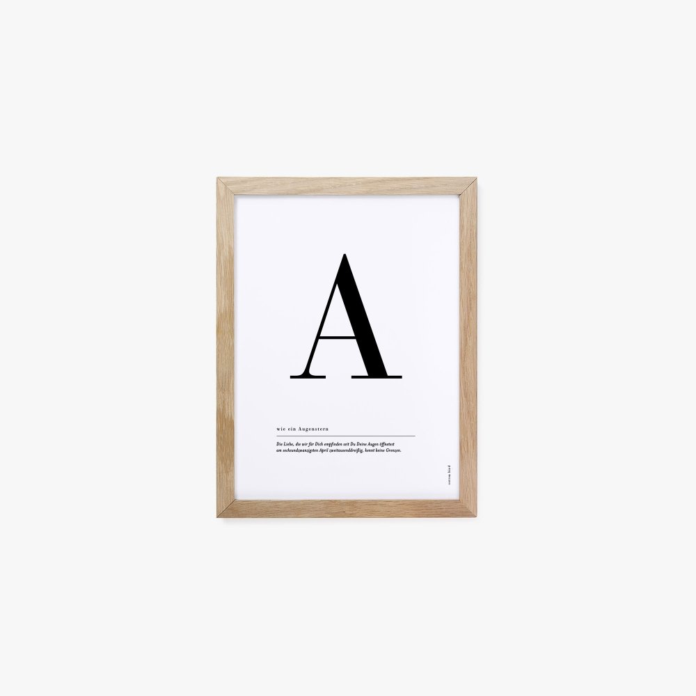 Buchstaben Poster