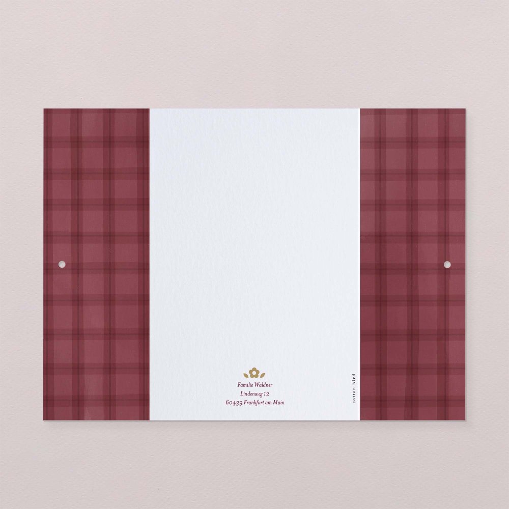 Burgundy tartan