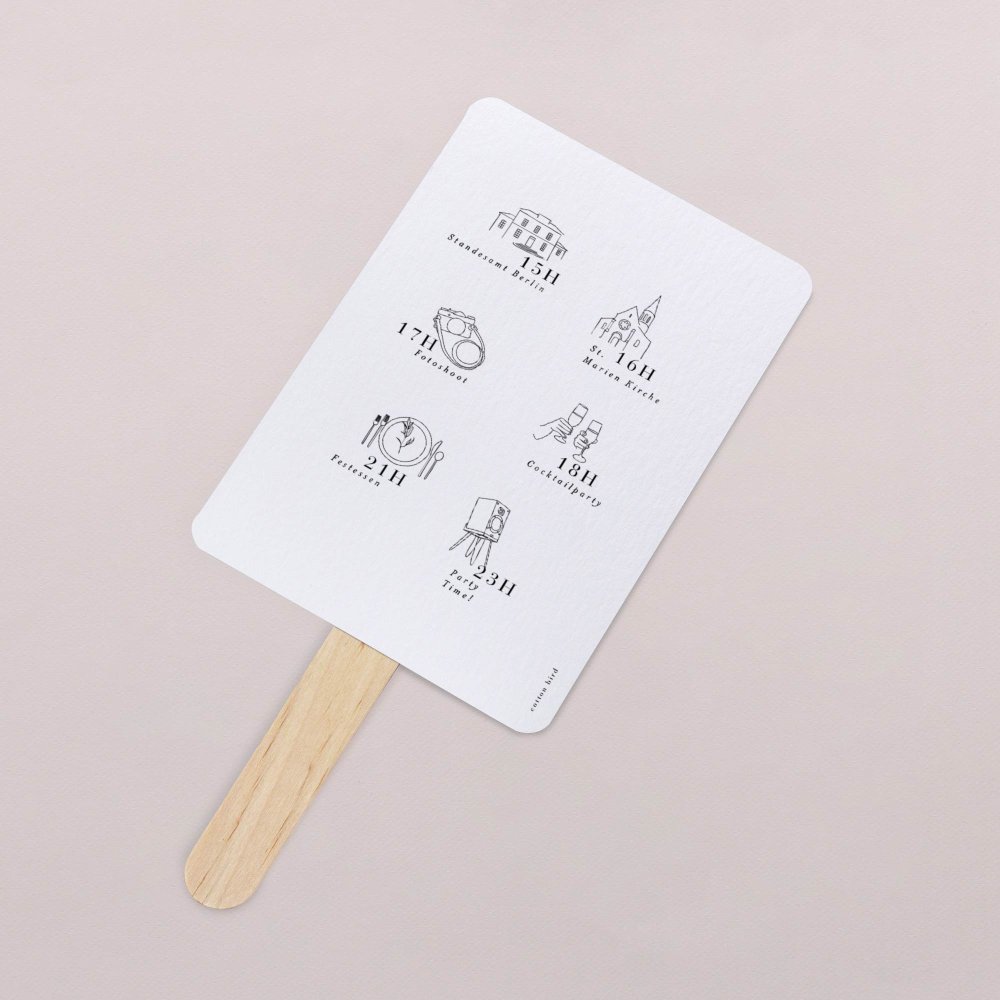 Hochzeitsfächer Teebaum Cottonbird