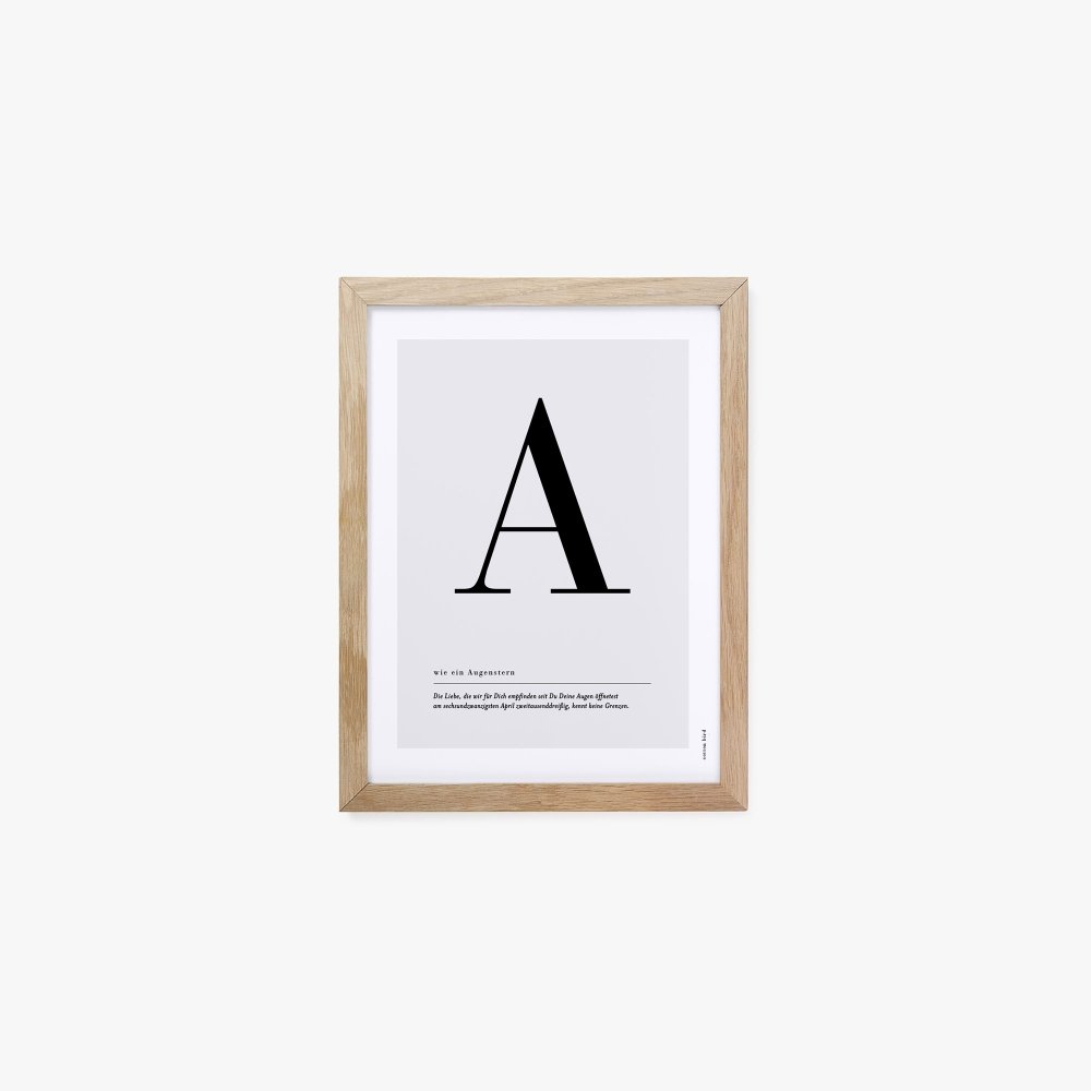 Buchstaben Poster