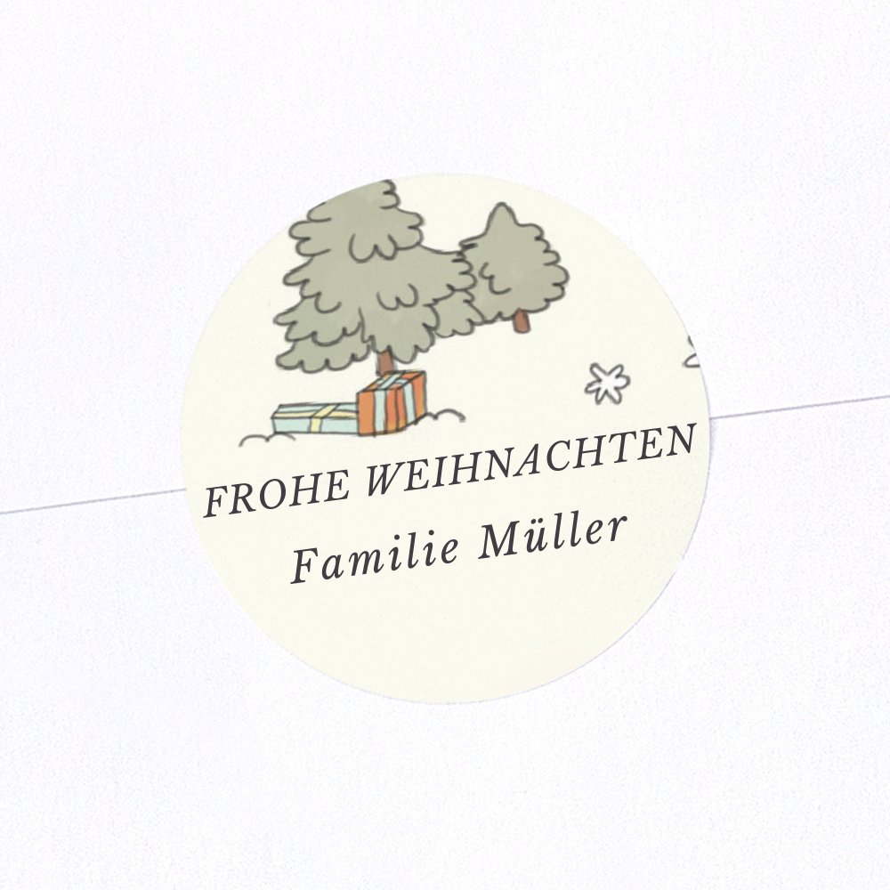 Verschneites Dorf