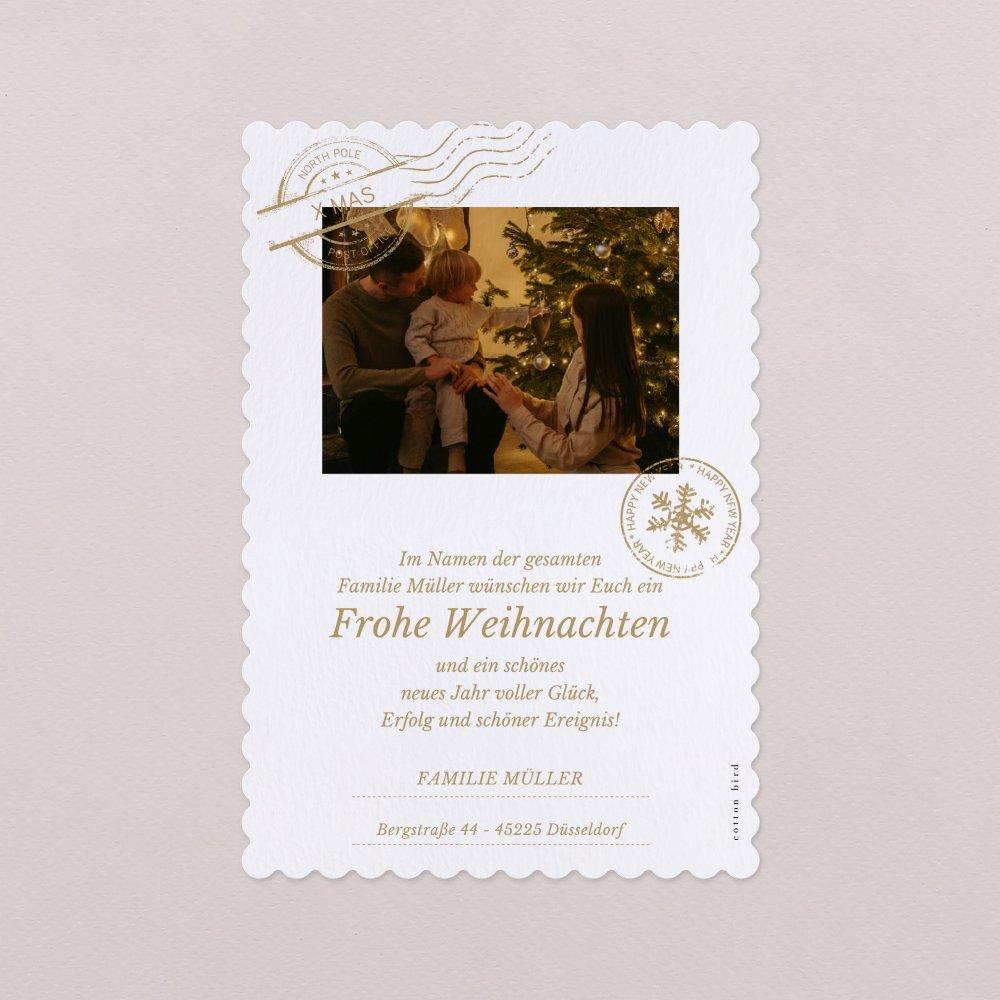 Postkarte II - Gold