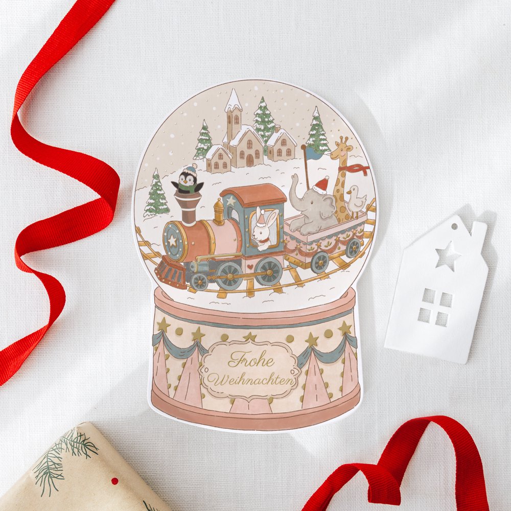 Schneekugel - Weihnachtszug