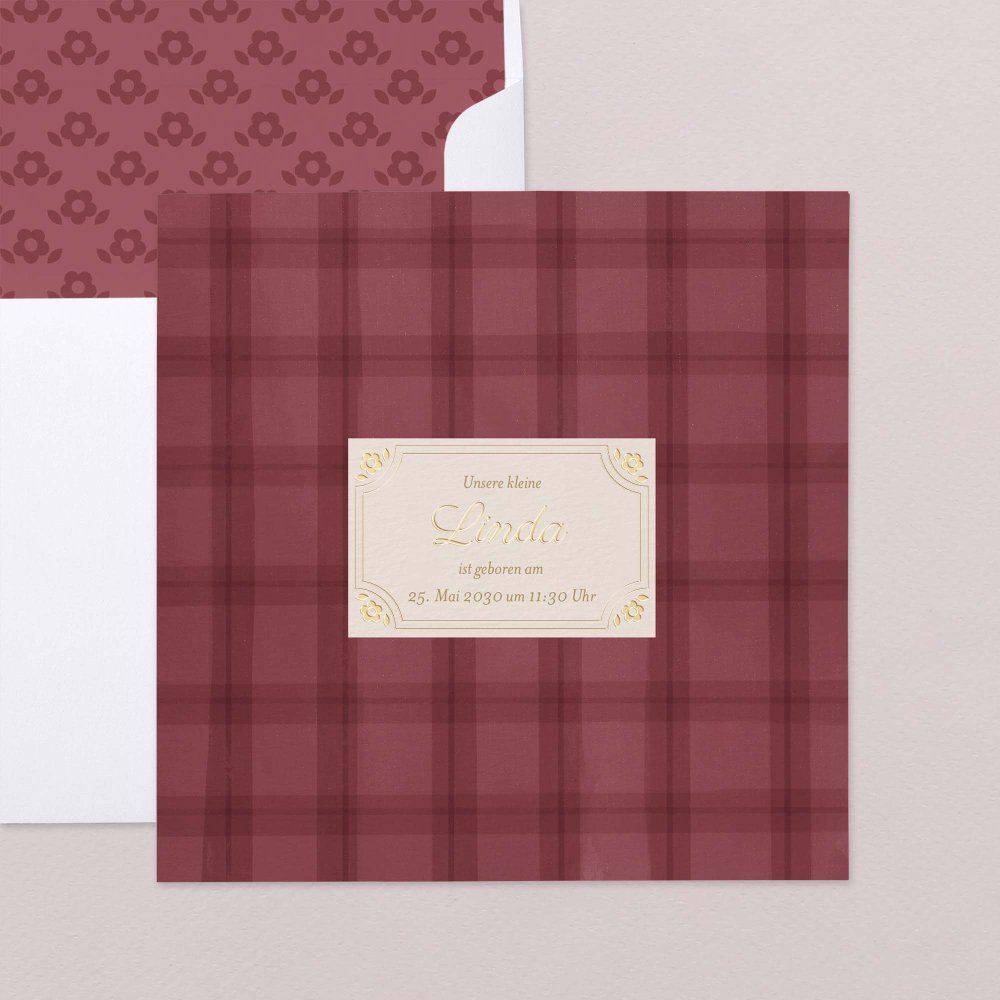 Burgundy tartan