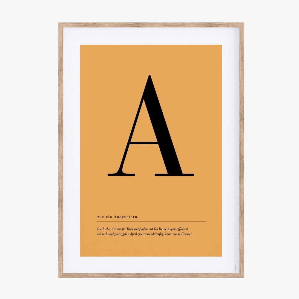 Buchstaben Poster