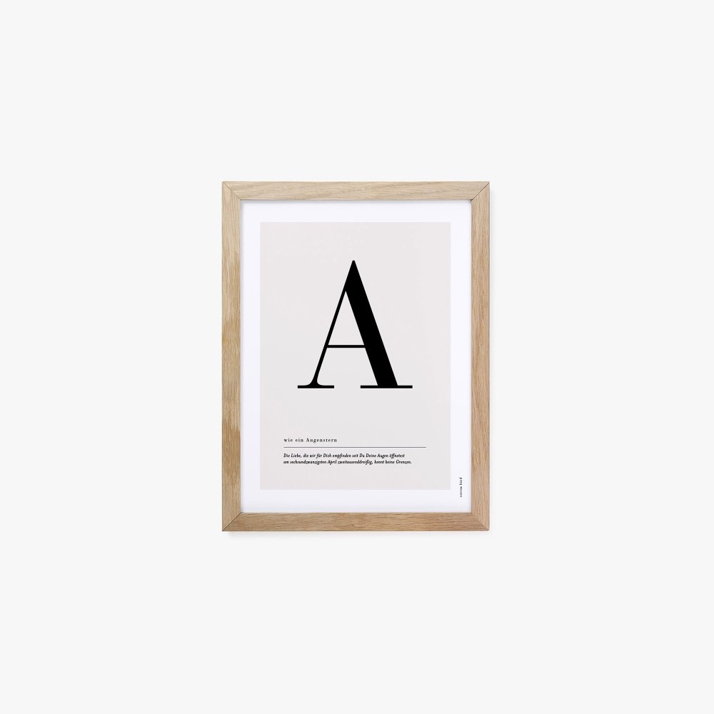 Buchstaben Poster