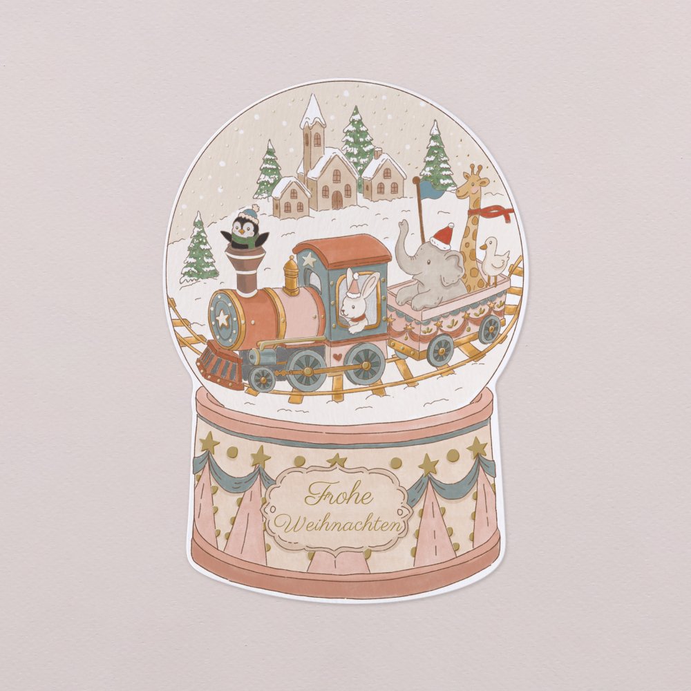 Schneekugel - Weihnachtszug