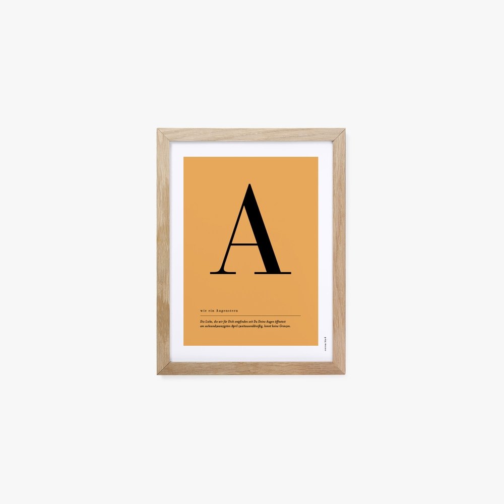 Buchstaben Poster