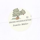 Verschneites Dorf