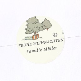 Verschneites Dorf