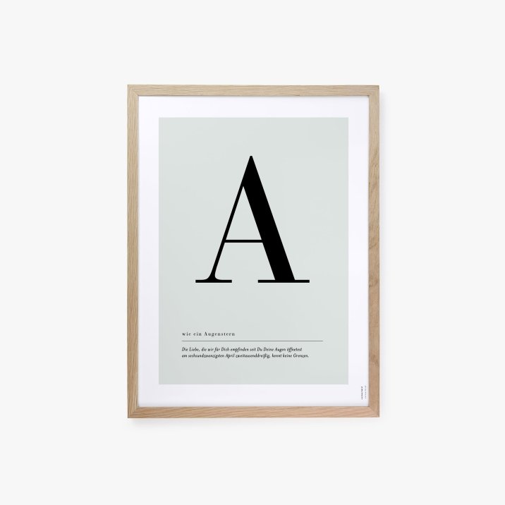 Buchstaben Poster