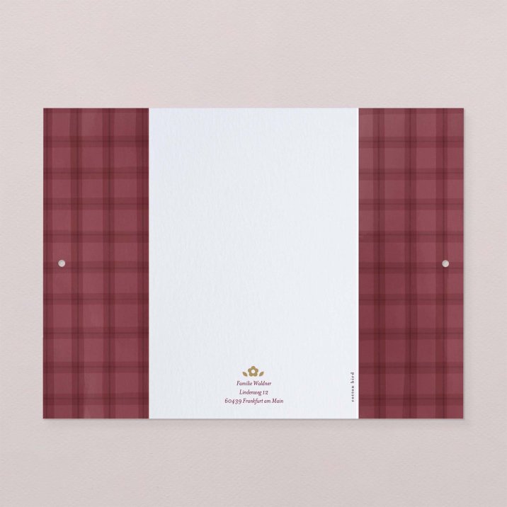 Burgundy tartan