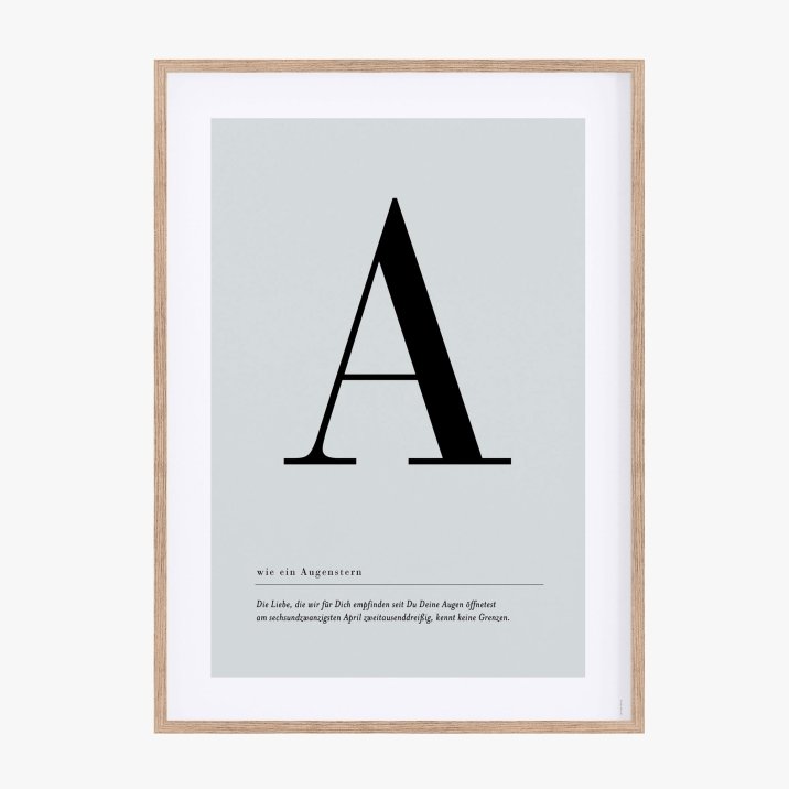 Buchstaben Poster