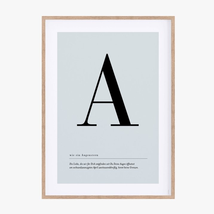 Buchstaben Poster