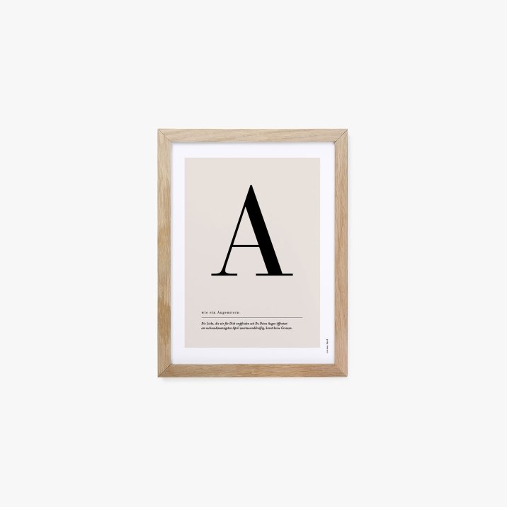 Buchstaben Poster