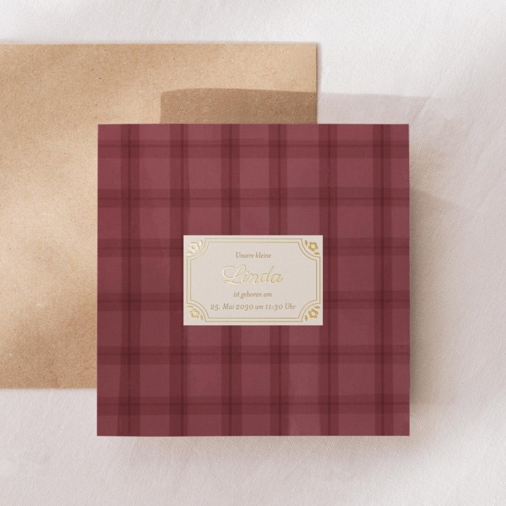 Burgundy tartan