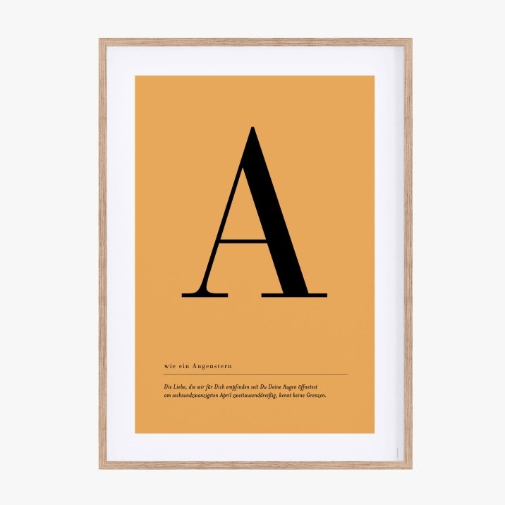 Buchstaben Poster