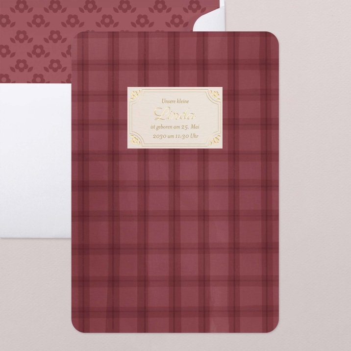 Burgundy tartan