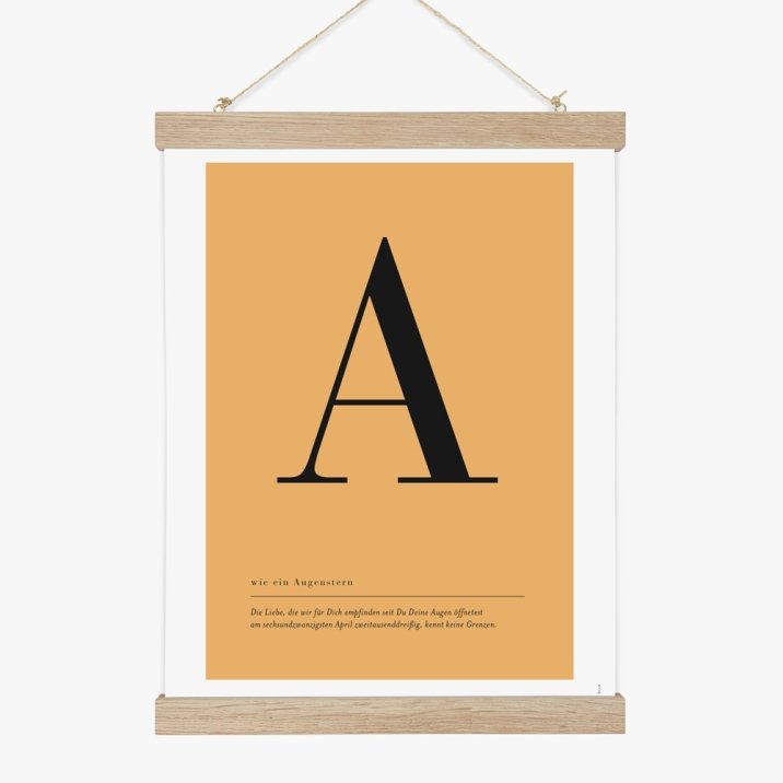 Buchstaben Poster